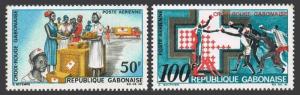 Gabon C68-C69,MNH Michel 306-307. Support for Red Cross 1968.