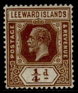 LEEWARD ISLANDS GV SG58, ¼d brown, M MINT.