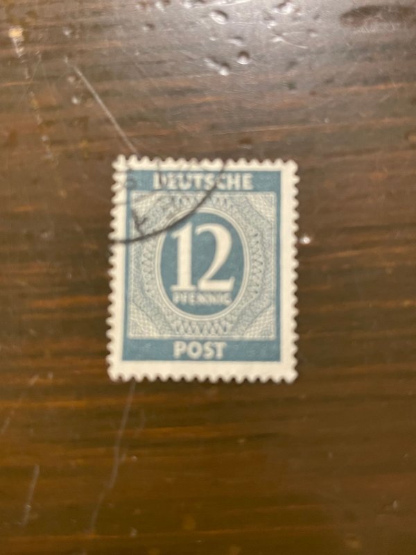 Germany SC 539 Used 12pf Large Number (1) VF/XF