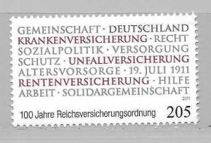 Germany 2623 100th National Insurance single MNH