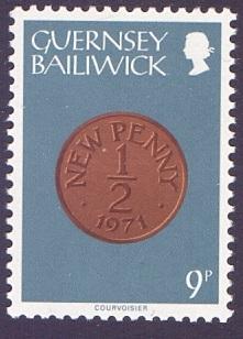 Guernsey  #181  1979  MNH   coins   9p.