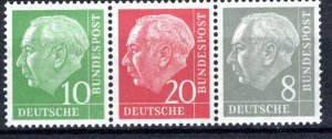 Germany Bund Scott # 708, 710, 707, mint nh, se-tenant, W22X