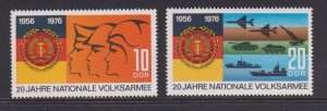 German Democratic Republic DDR #1712-1713  MNH 1976 anniversary army