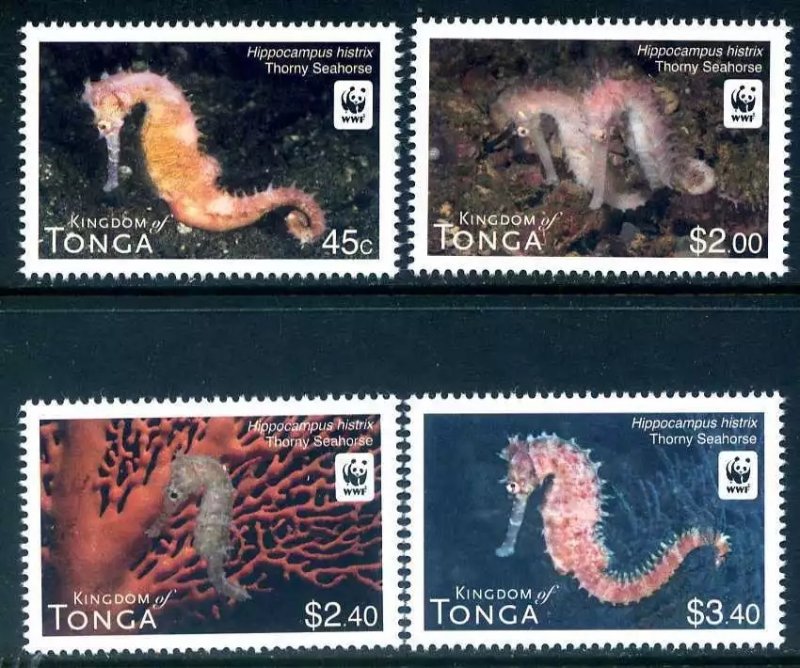 Australia TONGA #1173-76 WWF SEA HORSES SET - (Mint NEVER HINGED) cv$12.50