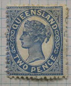 Queensland sc#105 Mint MH wmk 68 cv$37.50 slight staining hinge remnant