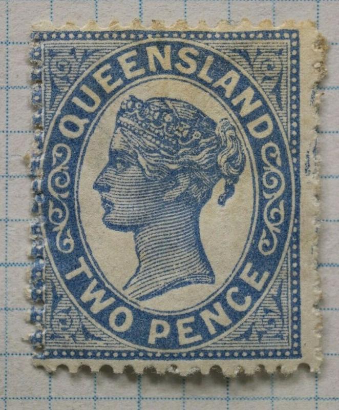 Queensland sc#105 Mint MH wmk 68 cv$37.50 slight staining hinge remnant