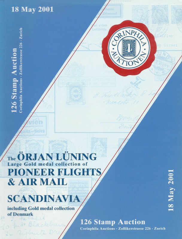 Orjan Luning Collection of Pioneer Flights & Airmail, Corinphia, May 18, 2001