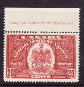 Canada-Sc#E8- id7474-unused 20c og NH dark carmine Special Delivery-1938-
