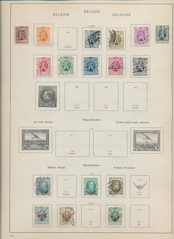 BELGIUM 1850s/1930s M&U Collection (Appx 120 Items) (Ac 1338