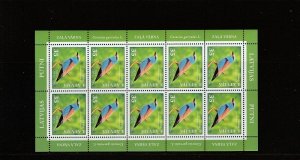 Latvia  Scott#  763  MNH  Full Sheet  (2010 European Roller)