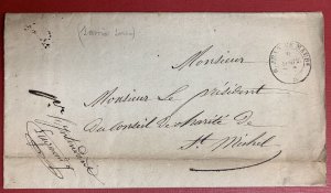 France, 1850, Stampless Cover/Folded Letter, Sent from Chambery to St. Michel
