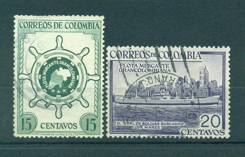Colombia sc# 636-637 used cat value $.40