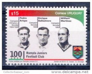 2013 URUGUAY STAMP MNH SOCCER FOOTBALL WORLD CHAMPION LEGENDS RAMPLA LIGHTHOUSE