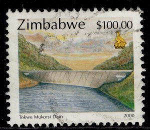 ZIMBABWE QEII SG1021, 2000 $100 Mukorsi Dam, FINE USED.