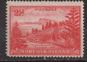 Norfolk Is.  # 5   Ball Bay - 2½d.  1947   (1)  LH Unused