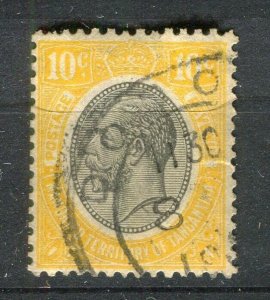 BRITISH KUT; Tanganyika 1920s GV Portrait issue used shade of 20c. + Postmark