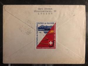 1933 Zurich Switzerland Airmail First Flight Cover to Tunisia # 200 215 Swissair