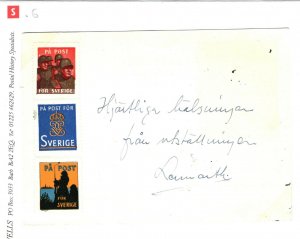 Sweden Card Military *FOR SVERIGE* Patriotic Stockholm 1946{samwells-covers}SS6
