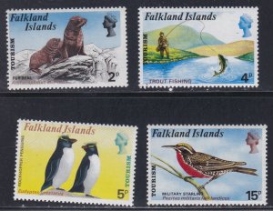 Falkland Islands # 227-230, Seals Penguins, Fishing, Birds, NH, 1/2 Cat.