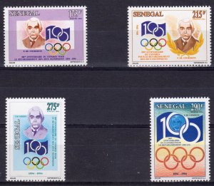 Senegal 1994 Sc#1089/1092 Olympic Commitee Cent.P.de Coubertin Set (4) perf.MNH