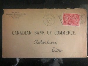 1897 Toronto Canada Cover To Canadian Bank Of Commerce Peterborough