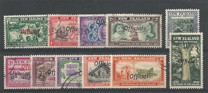 NEW ZEALAND OFFICIAL 1940 Centenary set fine used..........................S6919