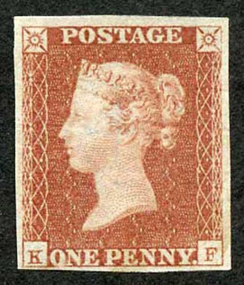1841 Penny Red (KF) Plate 10 Fine Mint example