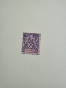 Stamps French Guiana Scott #50 h