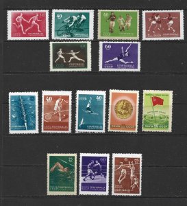 RUSSIA - 1956 ALL UNION SPARTACIST GAMES - SCOTT 1840 TO 1853 - MH