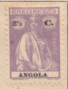 PORTUGAL COLONY ANGOLA 1921 2 1/2c Smooth Paper Perf. 12X11 1/2MH* A29P34F37131-