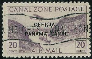 Canal Zone CO4 20c red violet used