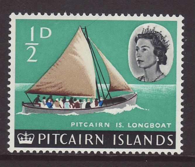 1964 Pitcairn Is ½d Longboat Mint