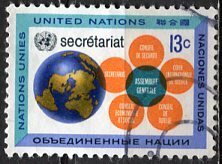 United Nations N.Y.; 1968: Sc. # 182: O/Used Single Stamp