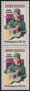 US 1755 Performing Arts Jimmie Rodgers 13c vert pair (2 stamps) MNH 1978