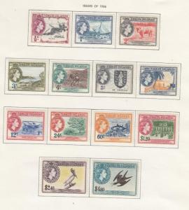 VIRGIN ISLANDS # 115-127 VF-MLH QE11 ISSUES CAT VALUE $99.85