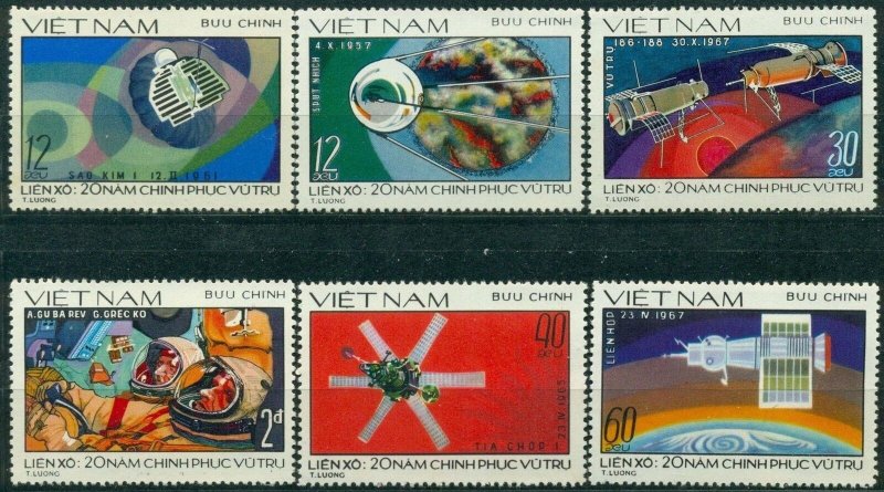Vietnam 1978 MNH Stamps Scott 955-960 Space Exploration Astronauts