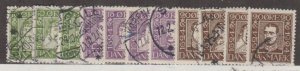 Denmark Scott #165-175 Stamps - Used Set