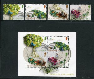 Guernsey Heart of the Forest Stamp Set and Sheet MNH 2022