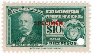 (I.B) Colombia Revenue : General Duty $10 (ABN specimen)