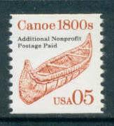 2454 5c Canoe Fine MNH