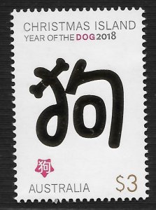 Christmas Island #567 $3 Chinese New Year - Year of The Dog ~ MNH