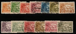 NEW GUINEA SG125/36 1925-7 DEFINITIVE SET FINE USED