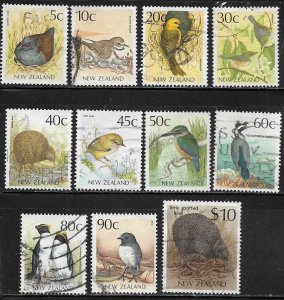 1988 New Zealand  Native Birds  SC# 919-930 Used