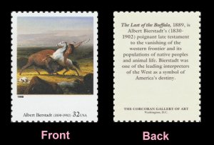 US 3236m American Art The Last of Buffalo Albert Bierstadt 32c single MNH 1998