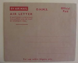 NIGERIA AIR LETER OFFICIAL MINT CIRCA 1949