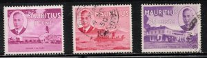 MAURITIUS Scott # 235-6, 244 Used - KGVI