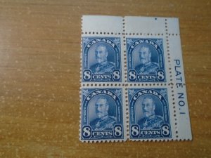 Canada  #   171  UR   #1   Plate   Block