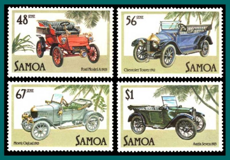 Samoa 1985 Vintage Cars, MNH 641-644,SG692-SG695