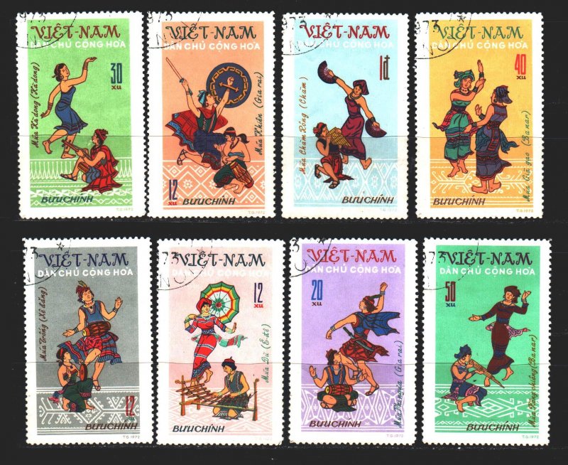 Vietnam. 1972. 709-16. Folk dances. USED.