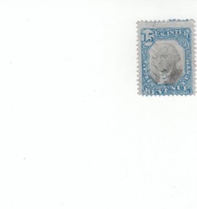 Scott # R110- Revenue stamp - 15c  Blue & Black - Used - SCV $100.00